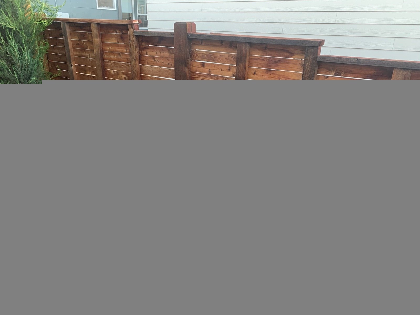 Cozy stained deck lounge
