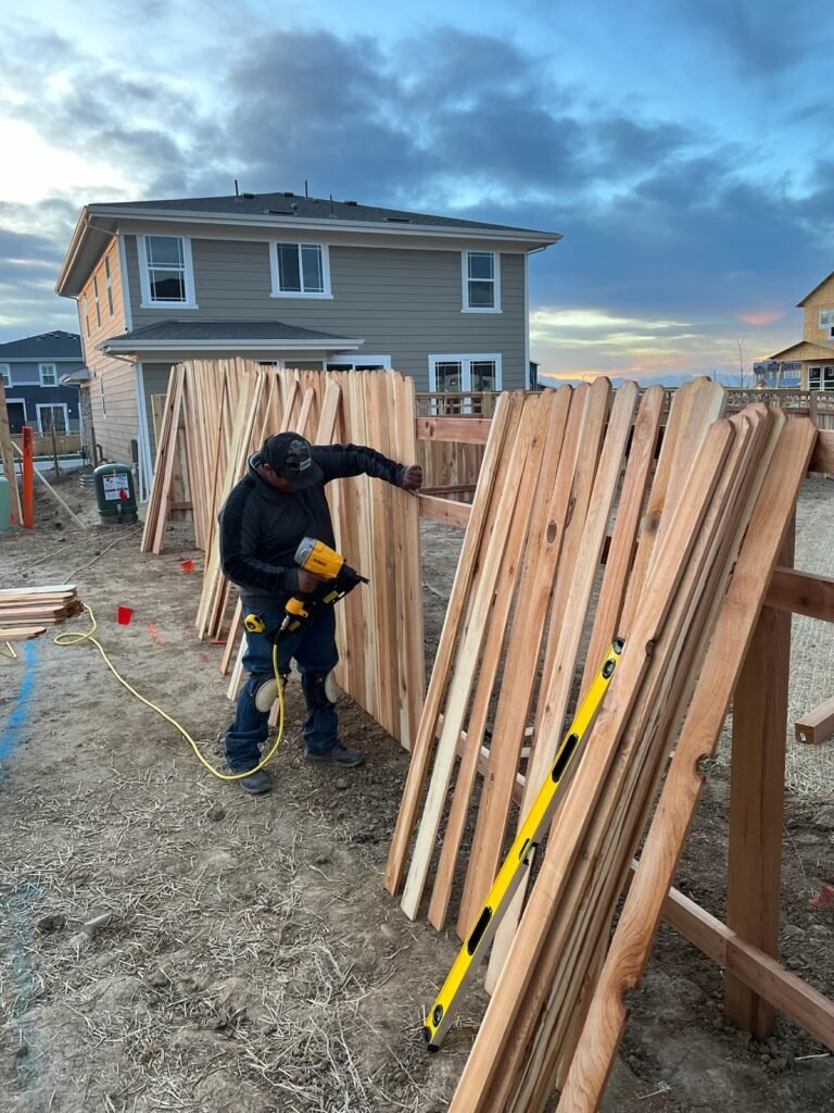 Installing fence boards