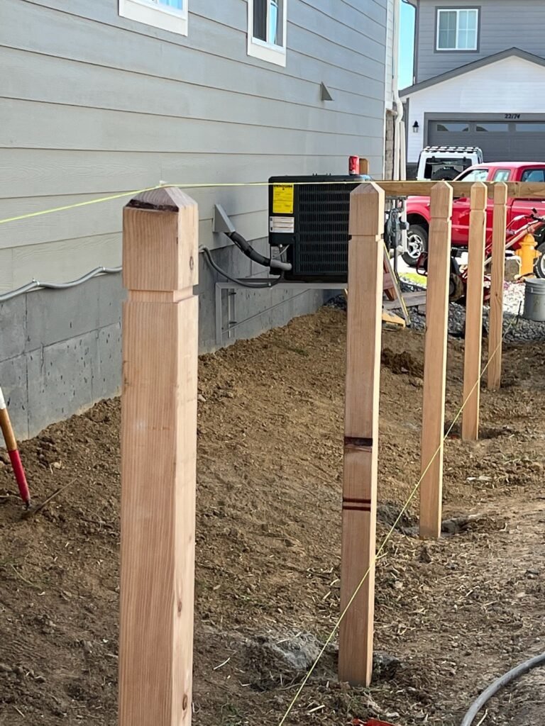 Setting new fence posts